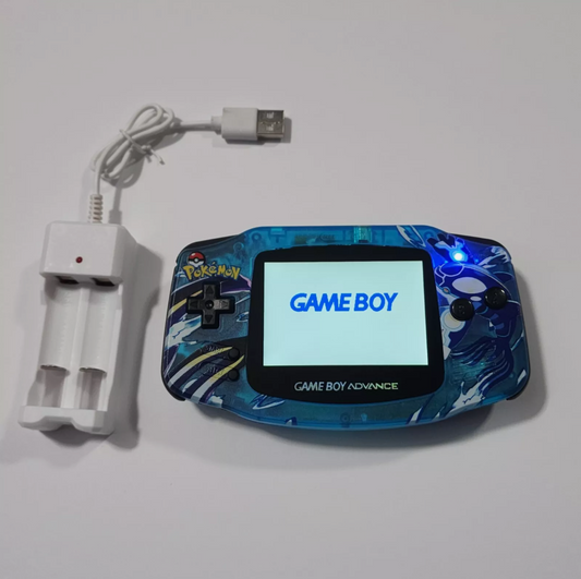 Nintendo Gameboy Advance GBA - Kyogre Shell with V5 IPS Display and Black Buttons
