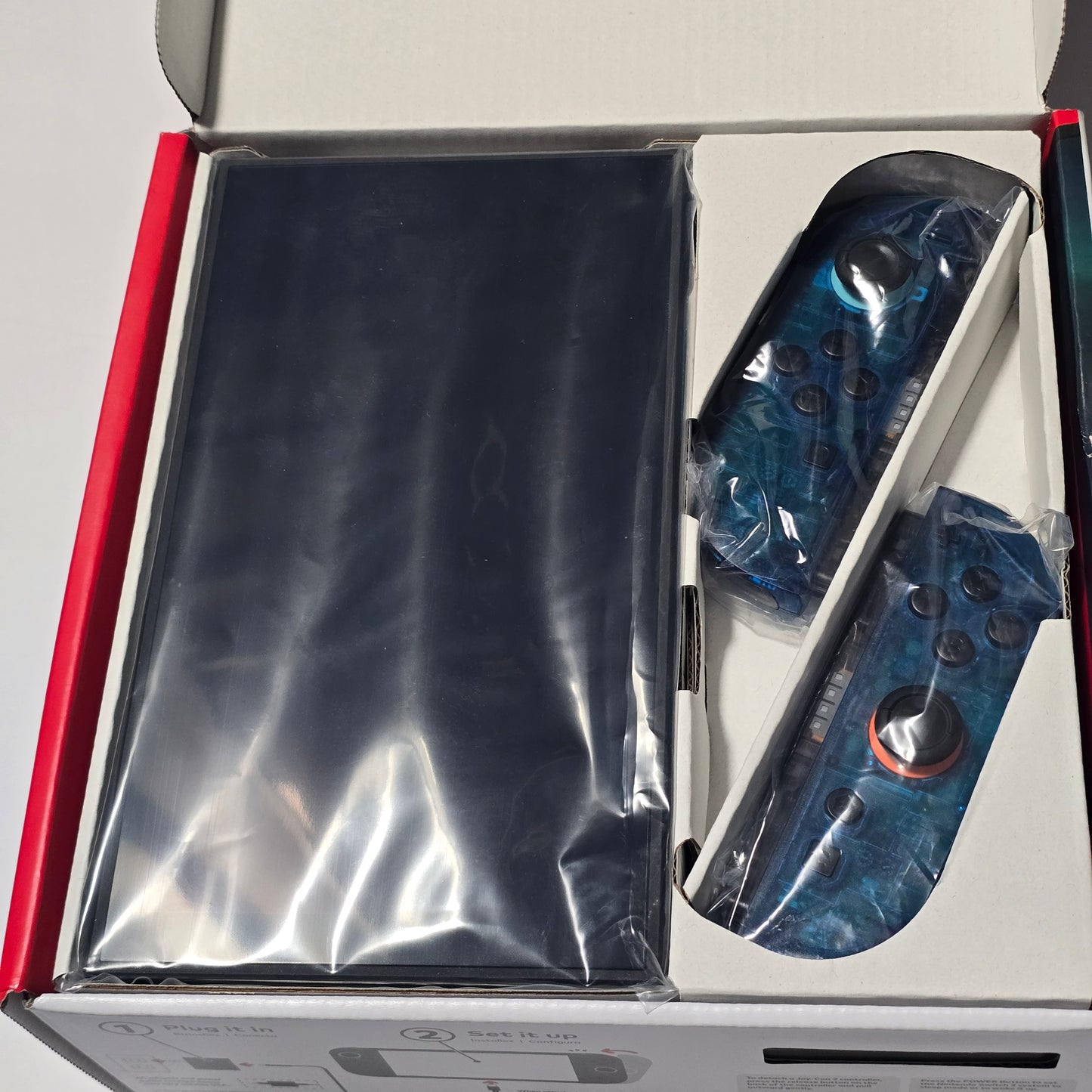 Nintendo Switch 2 CUSTOM - Clear Blue with Clear Black Buttons & Accents, New in Box