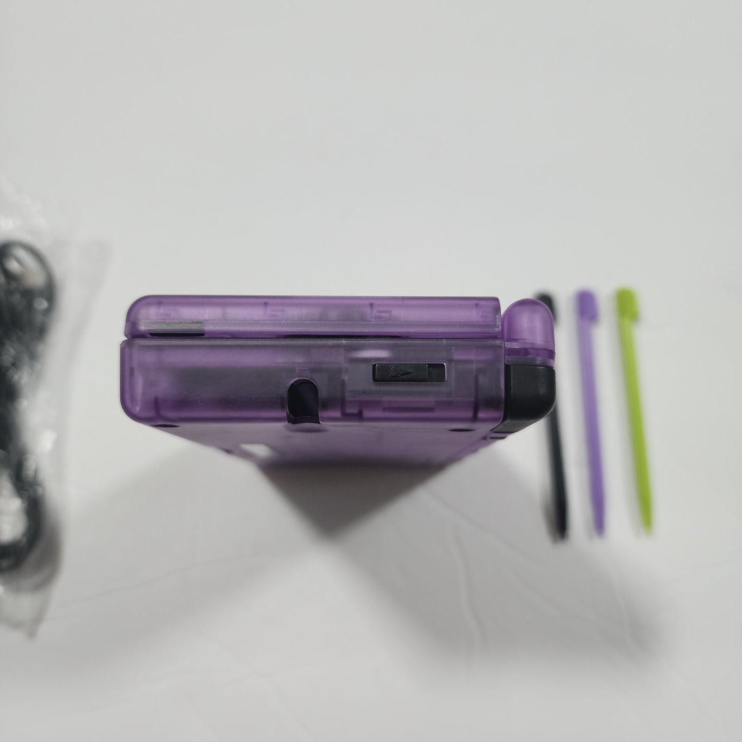 Nintendo DS Lite CUSTOM - Clear Purple/Black ExtremeRate & OEM Nintendo Parts w/ Blue LED!