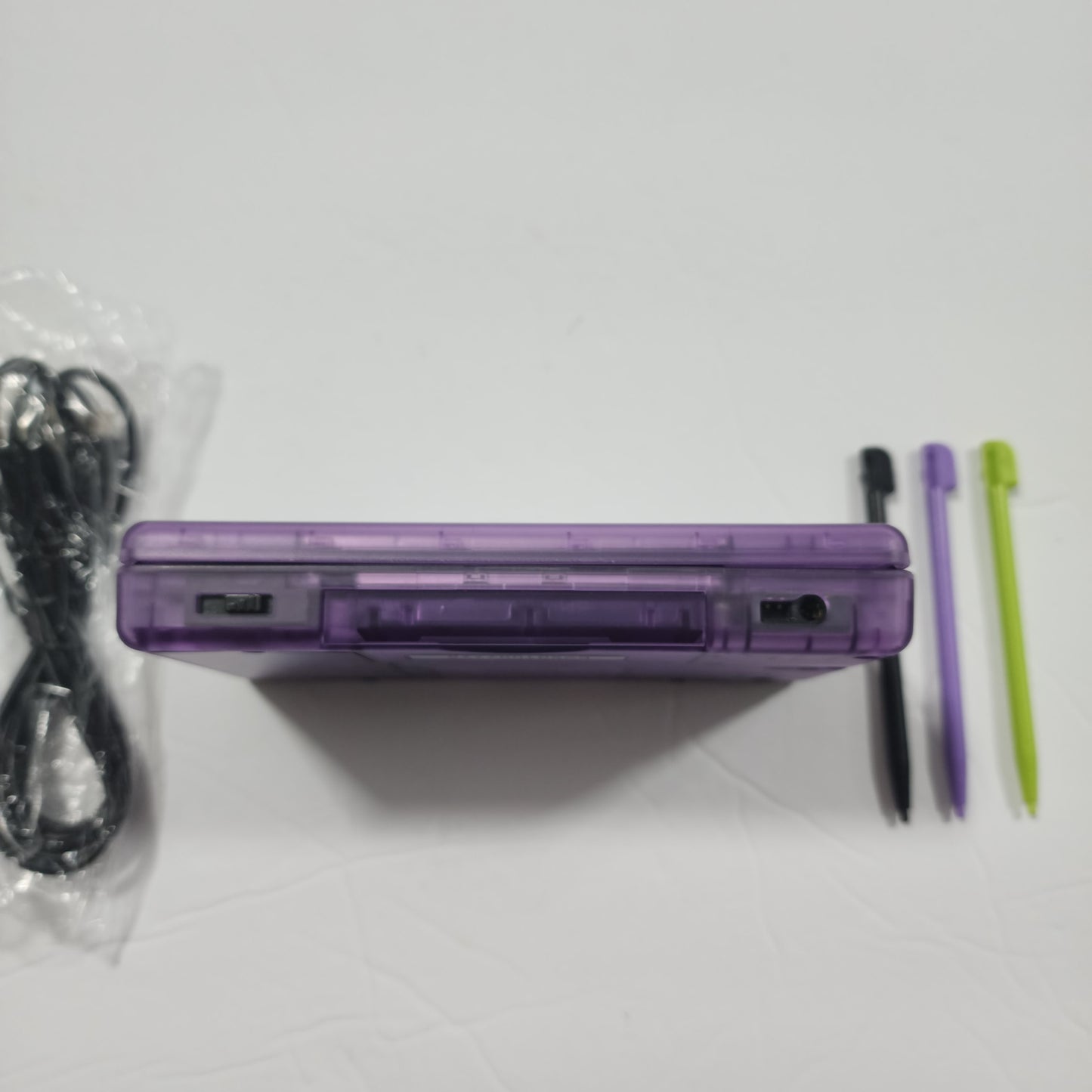 Nintendo DS Lite CUSTOM - Clear Purple/Black ExtremeRate & OEM Nintendo Parts w/ Blue LED!
