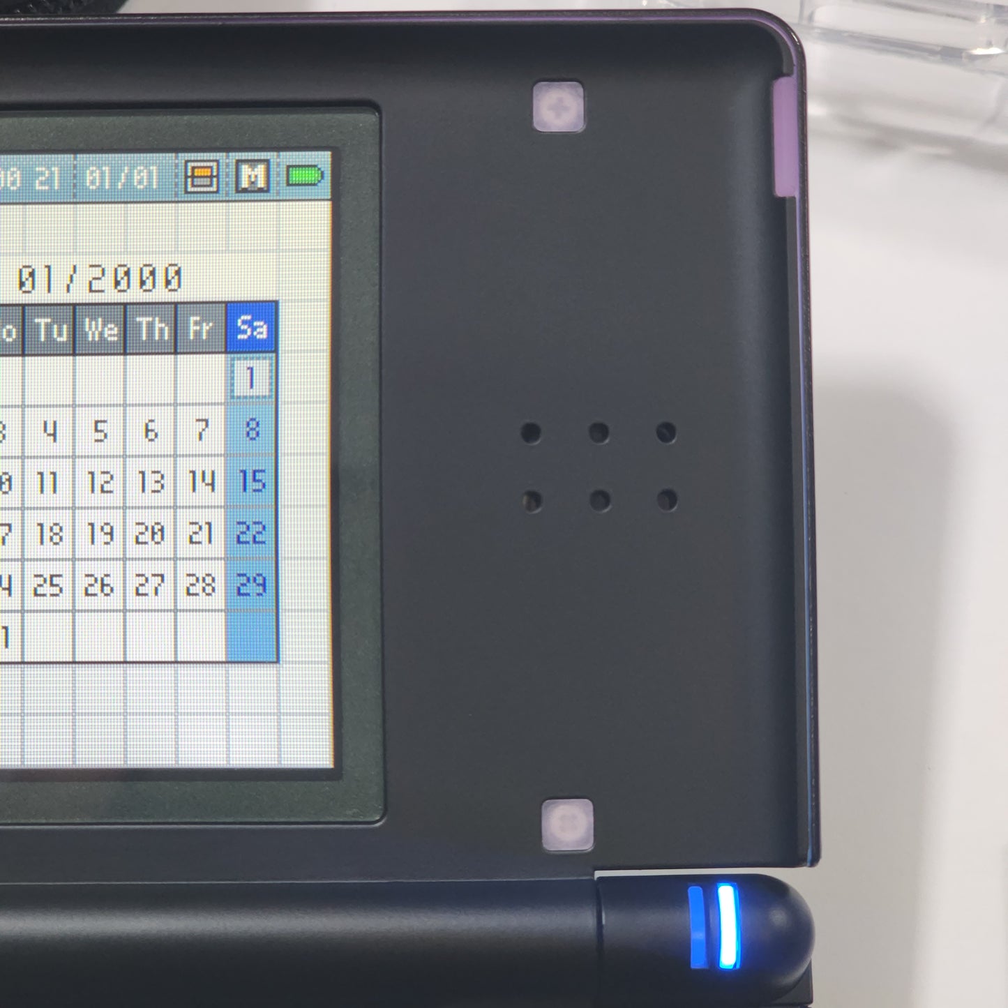 Nintendo DS Lite CUSTOM - Blue Purple Gradient/Black w/ Modded LEDs, Bundle!