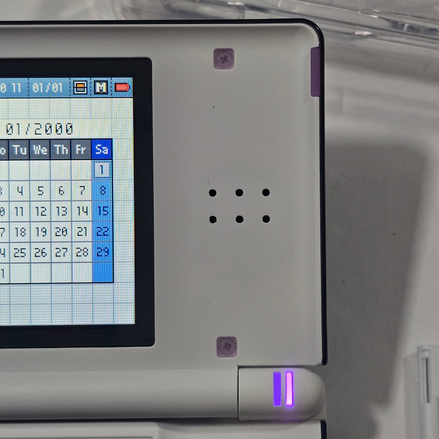 Nintendo DS Lite CUSTOM - Blue Purple Gradient/White w/ Modded LEDs, Bundle!