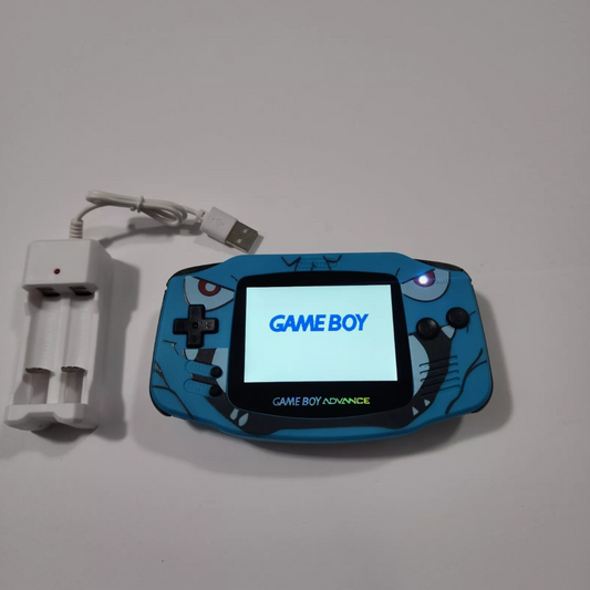Nintendo Gameboy Advance GBA - Blue Venusaur Shell with V5 IPS Display and Black Buttons