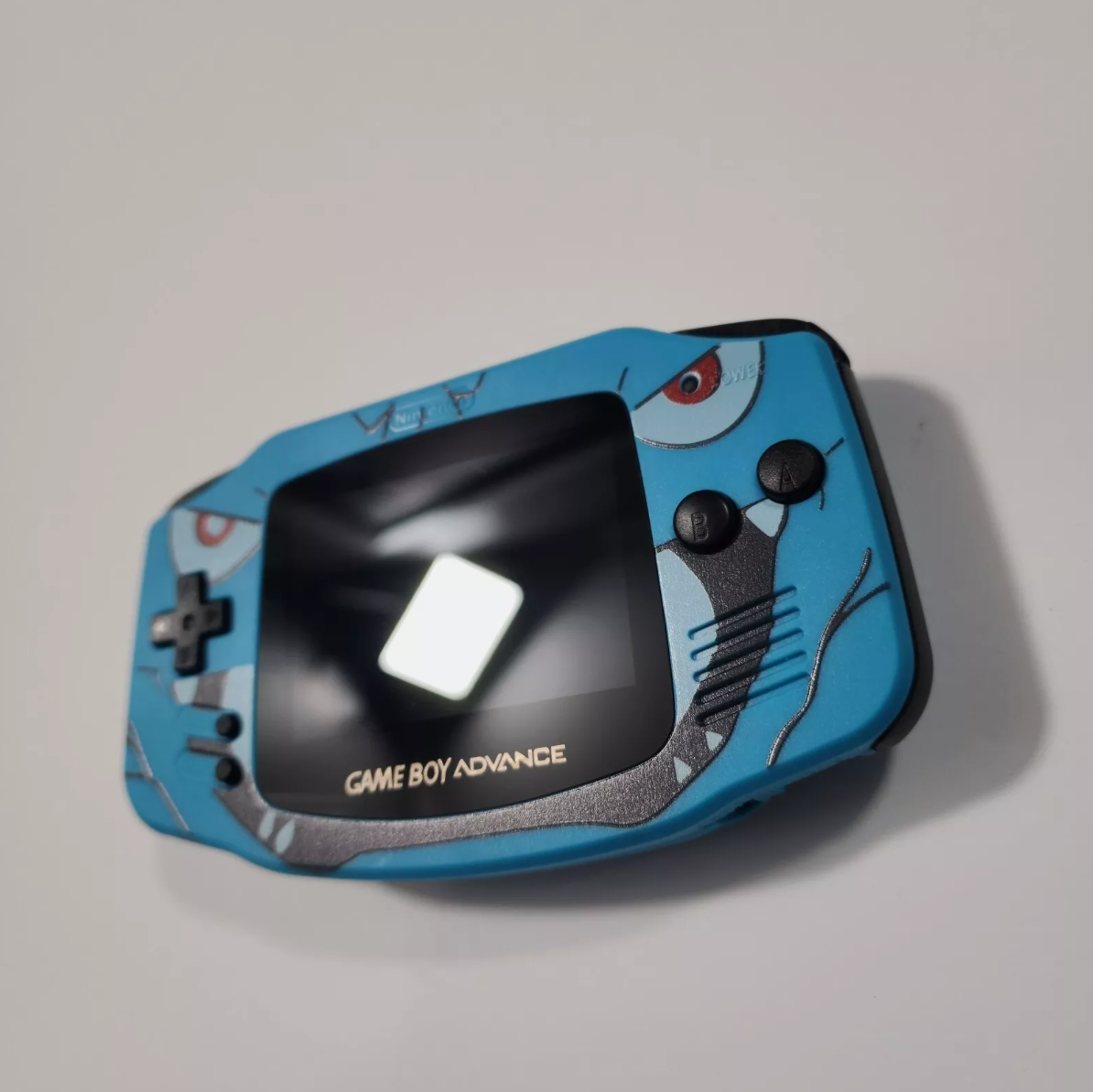 Nintendo Gameboy Advance GBA - Blue Venusaur Shell with V5 IPS Display and Black Buttons