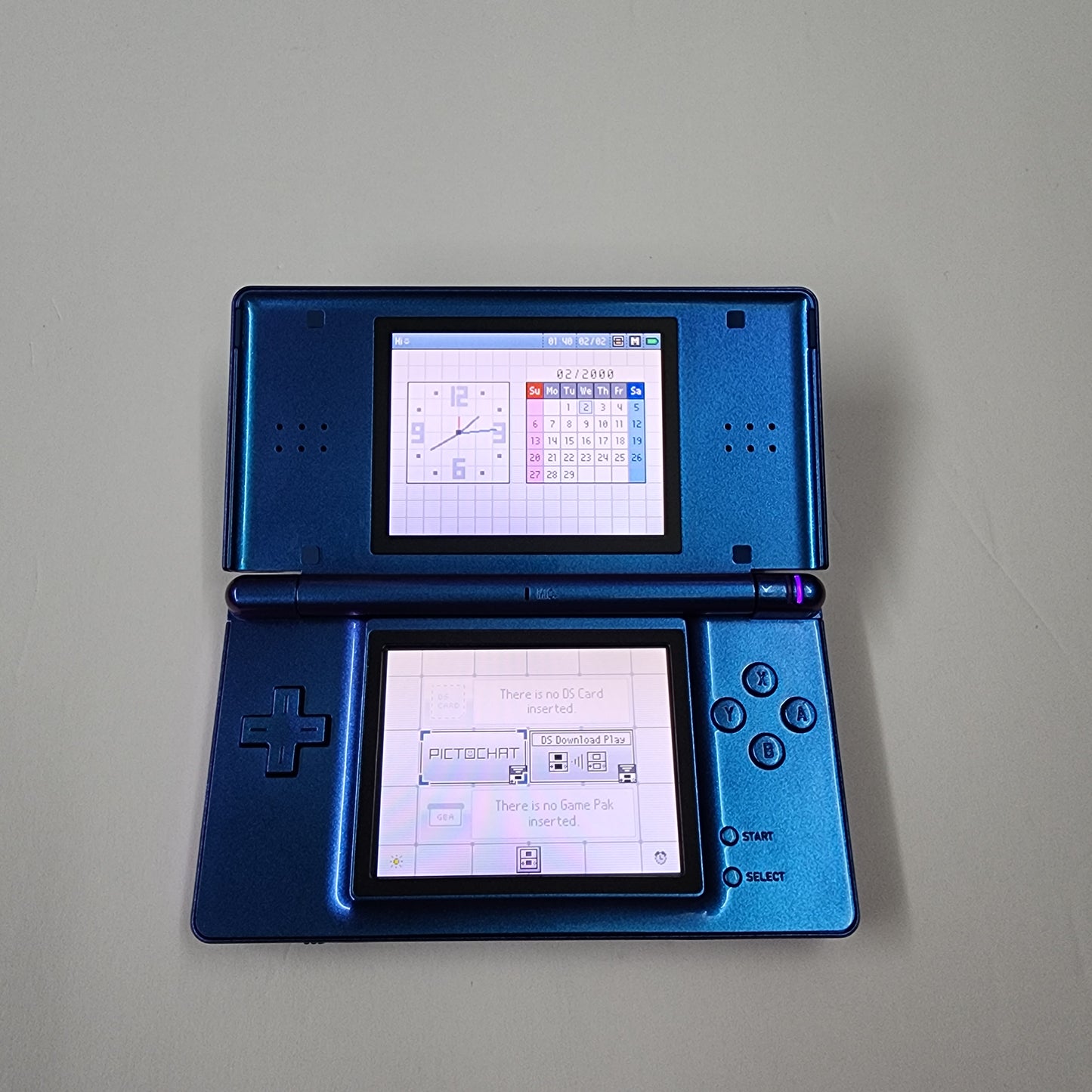 Nintendo DS Lite CUSTOM - Chameleon Purple Blue w/ PURPLE Power LED!