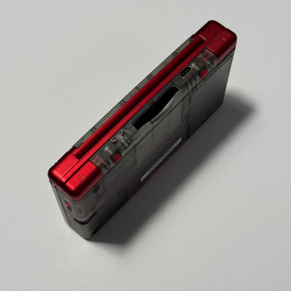 Nintendo DS Lite CUSTOM - Clear Black/Shiny Red w/ Modded LED, Bundle
