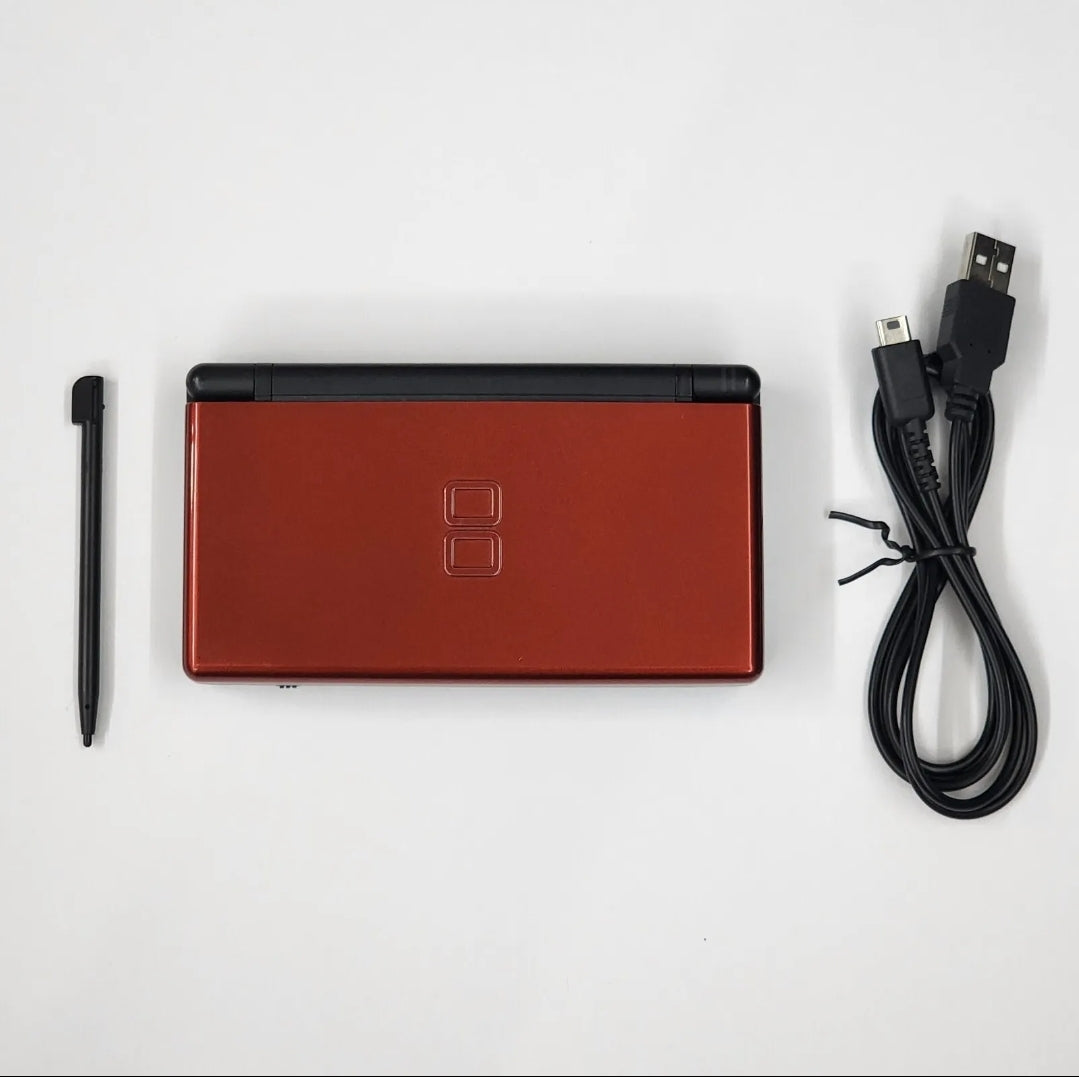 Nintendo DS lite retailer plus charger in Red/black