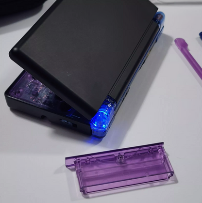 Nintendo DS Lite CUSTOM - Black/ Blue & Purple Gradient Blue/Purple LED, Bundle
