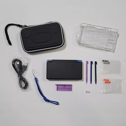Nintendo DS Lite CUSTOM - Black/ Blue & Purple Gradient Blue/Purple LED, Bundle