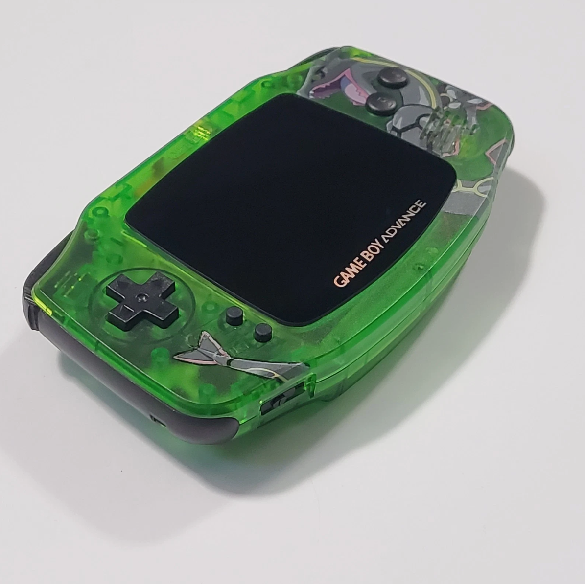 Nintendo Gameboy Advance GBA - Shiny Rayquaza Shell with V5 IPS Display and Black Buttons