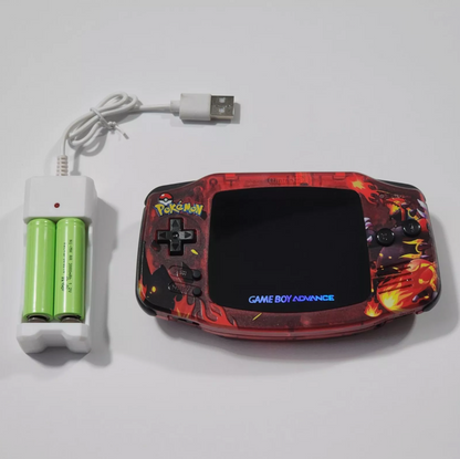 Nintendo Gameboy Advance GBA - Groudon Shell with V5 IPS Display and Black Buttons