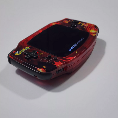 Nintendo Gameboy Advance GBA - Groudon Shell with V5 IPS Display and Black Buttons