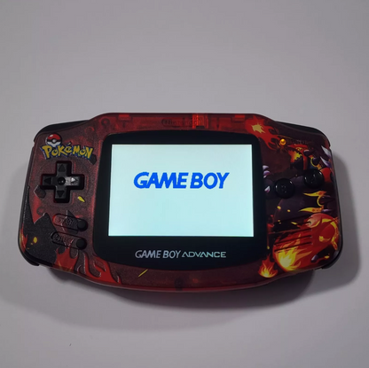 Nintendo Gameboy Advance GBA - Groudon Shell with V5 IPS Display and Black Buttons