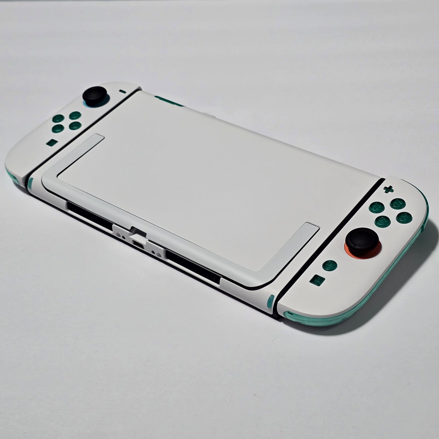 Nintendo Switch 2 CUSTOM -White with Clear Green Buttons & Accents, New in Box