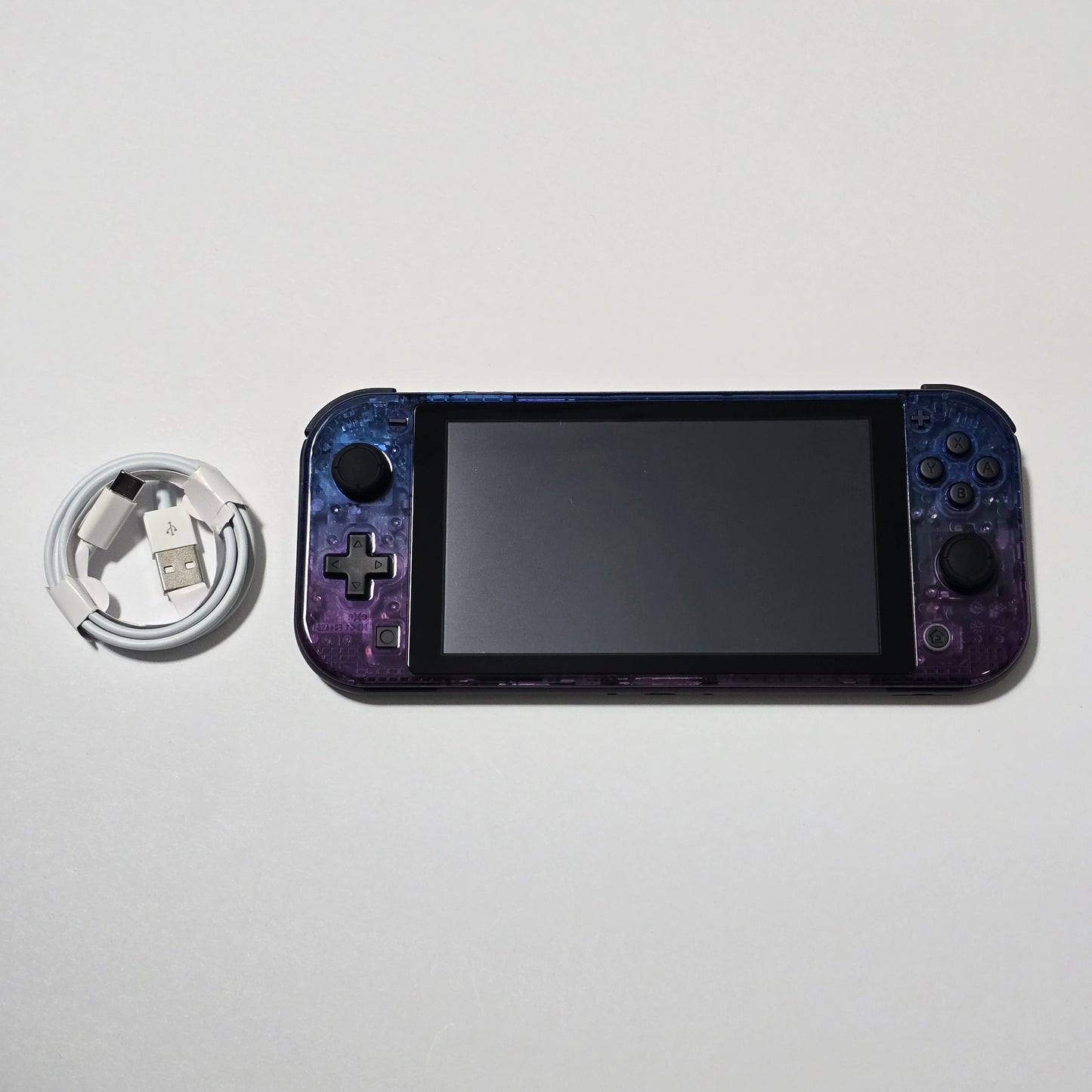 Nintendo Switch Lite CUSTOM - Black/ Blue & Purple Gradient