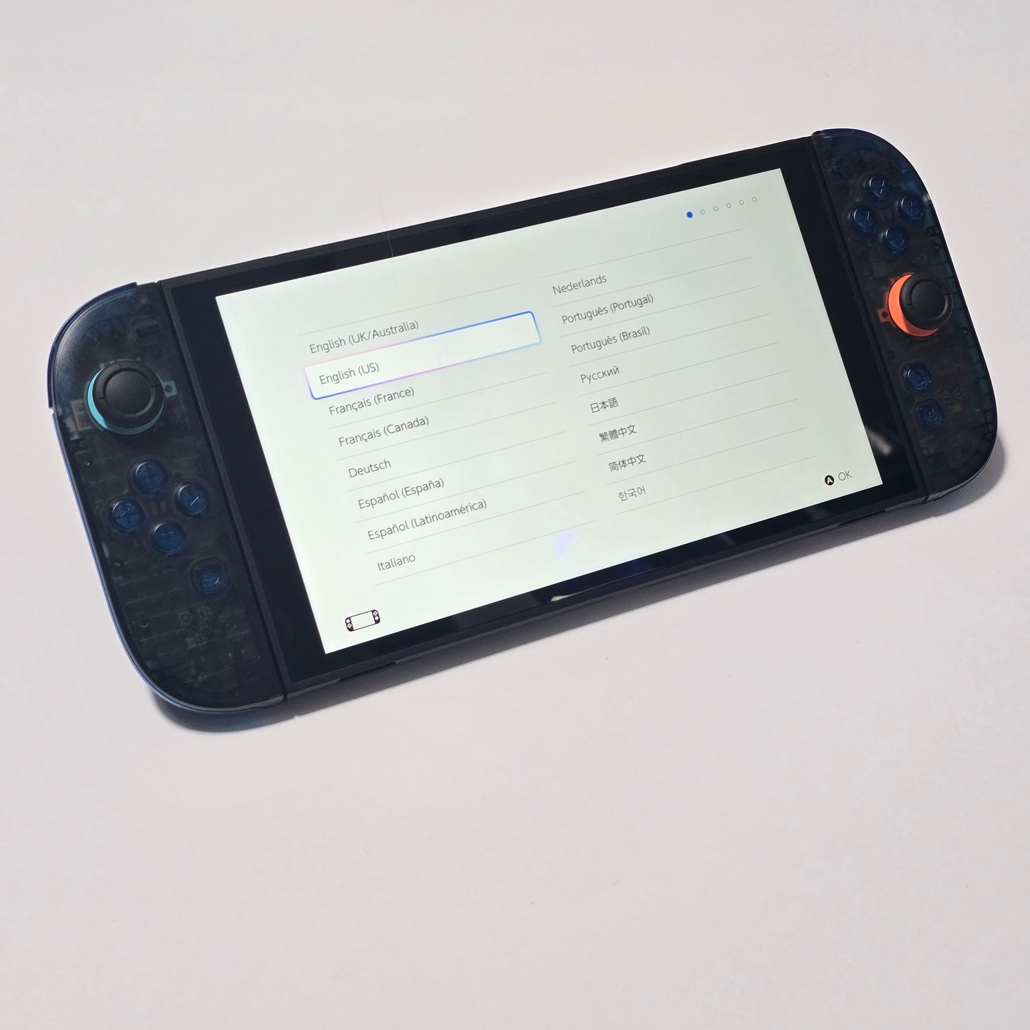 Nintendo Switch 2 CUSTOM - Clear Black with Clear Blue Buttons & Accents, New in Box