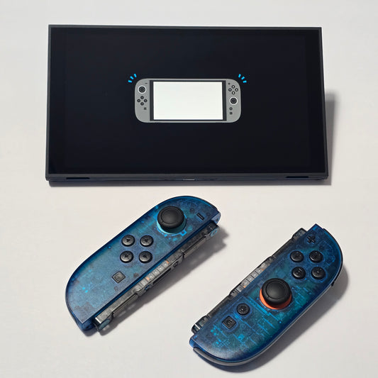 Nintendo Switch 2 CUSTOM - Clear Blue with Clear Black Buttons & Accents, New in Box
