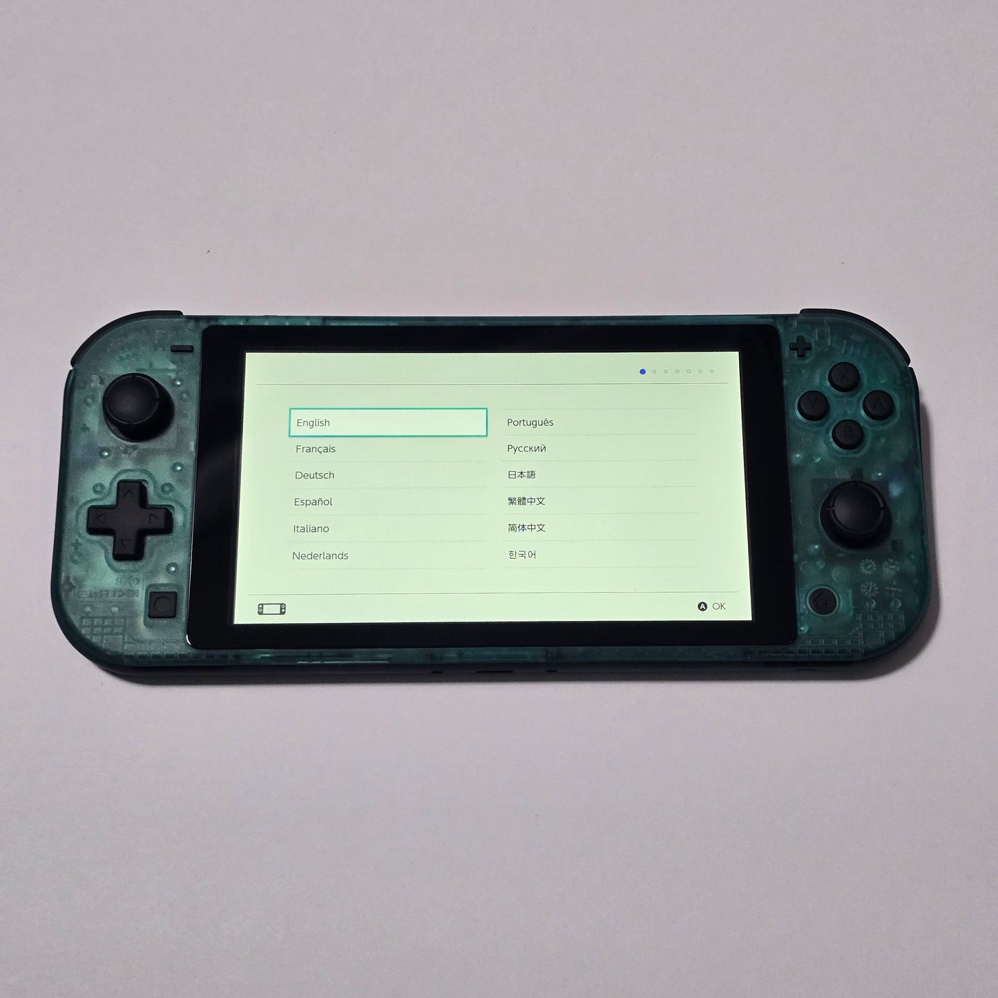 Nintendo Switch Lite CUSTOM - Black & Clear Green