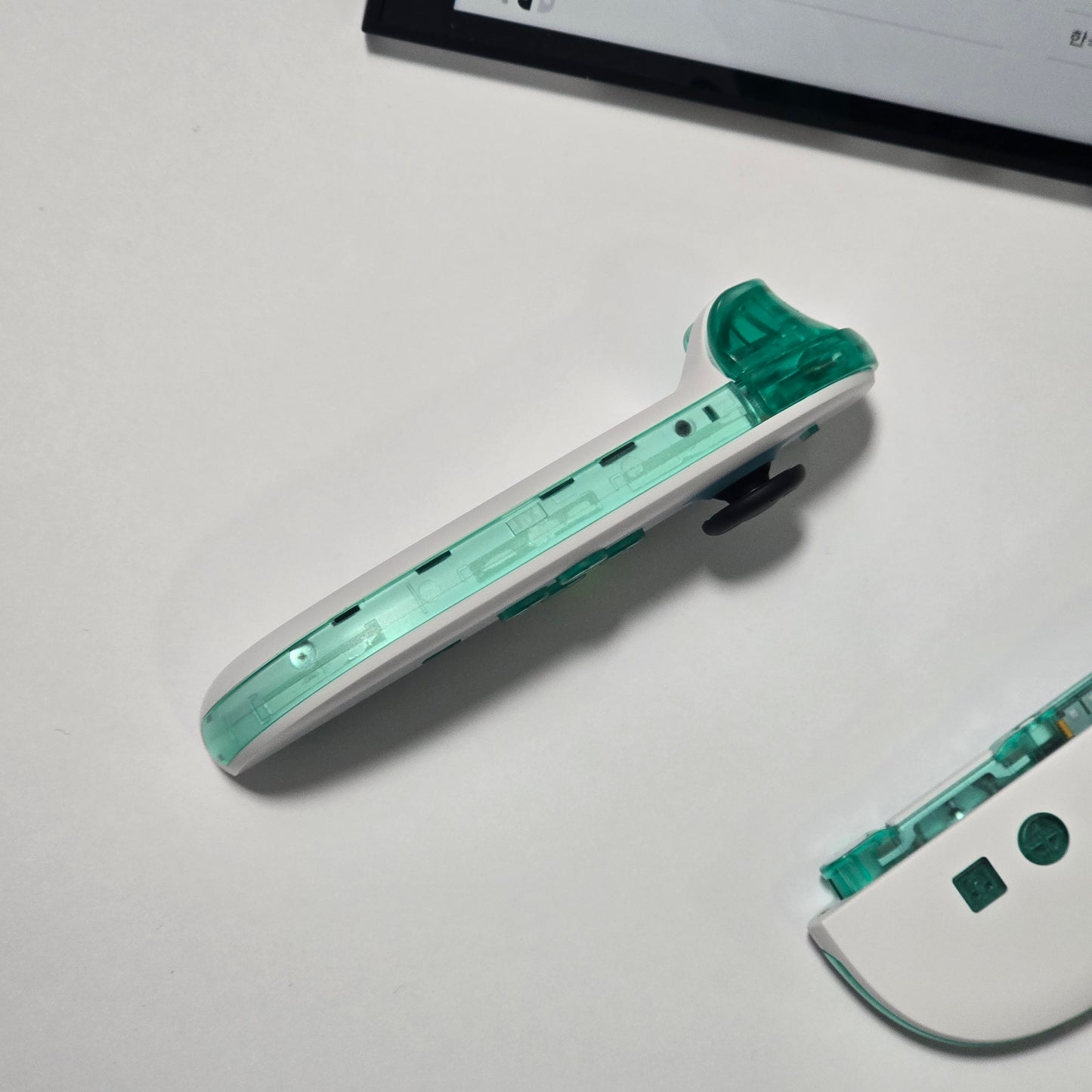 Nintendo Switch 2 CUSTOM -White with Clear Green Buttons & Accents, New in Box