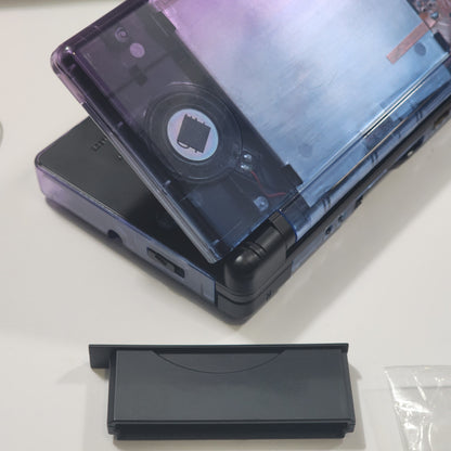 Nintendo DS Lite CUSTOM - Blue Purple Gradient/Black w/ Modded LEDs, Bundle!