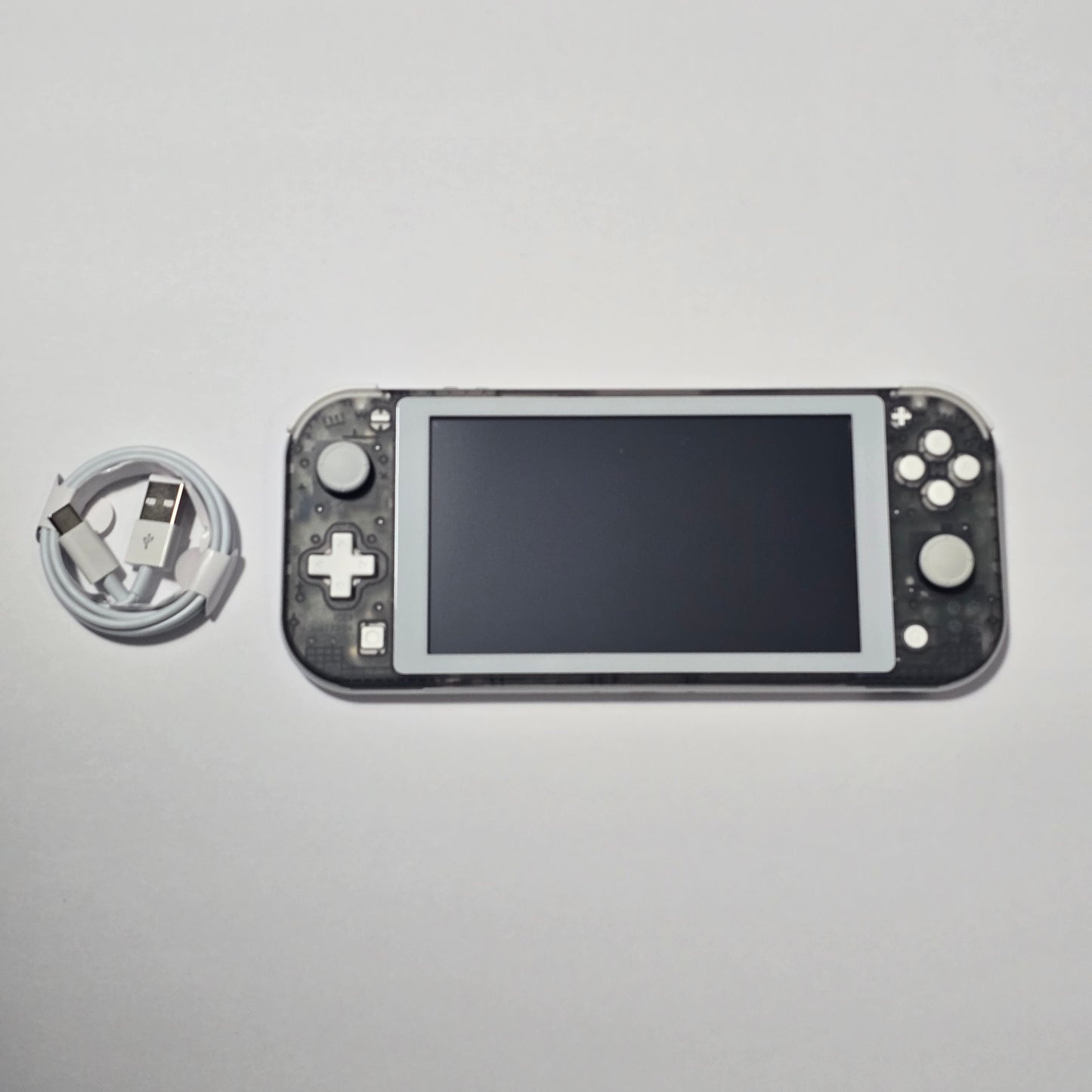 Nintendo Switch Lite CUSTOM - White & Clear Black