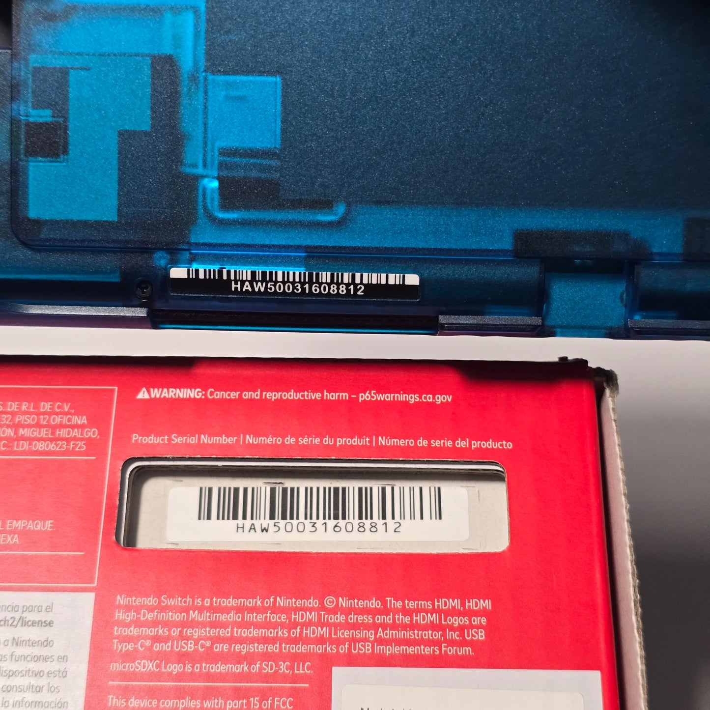 Nintendo Switch 2 CUSTOM - Clear Blue with Clear Black Buttons & Accents, New in Box