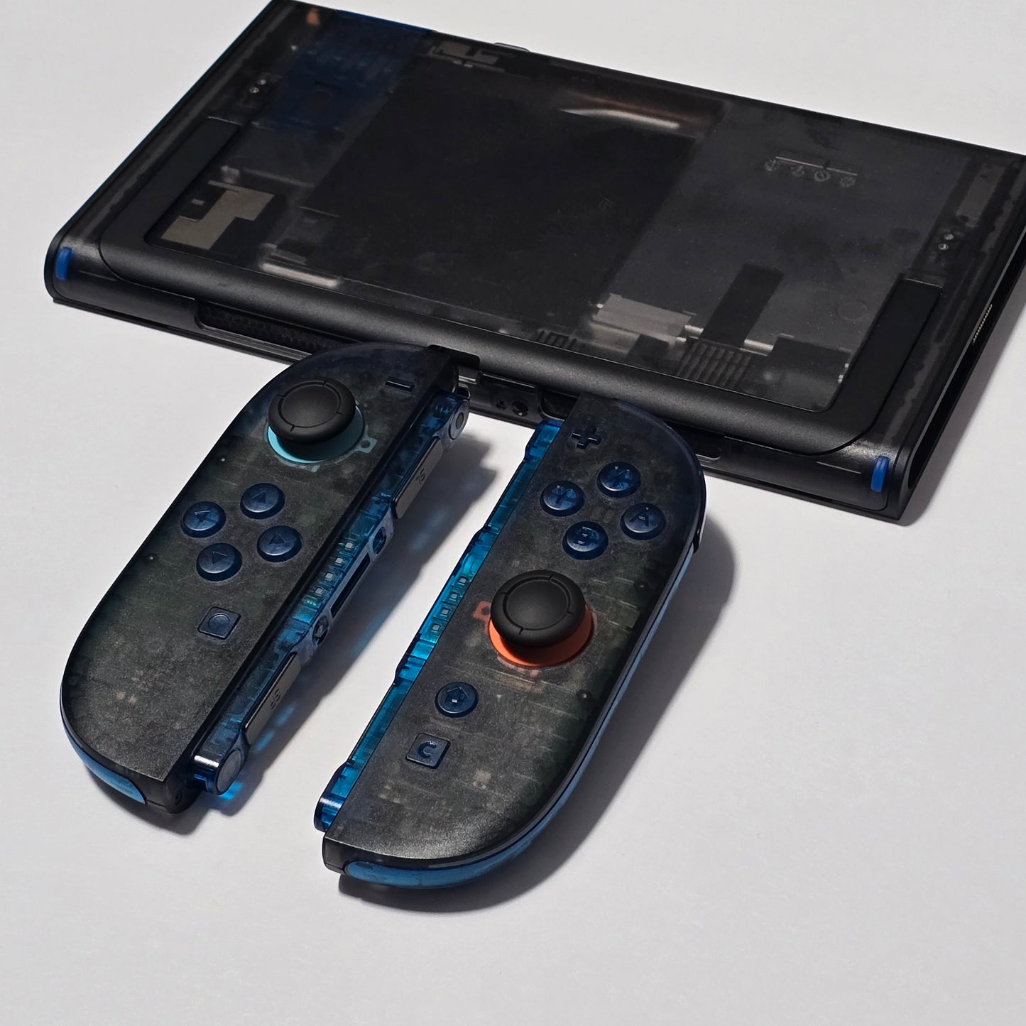 Nintendo Switch 2 CUSTOM - Clear Black with Clear Blue Buttons & Accents, New in Box