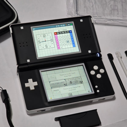 Nintendo DS Lite IPS SCREENS CUSTOM - White/Black w/ Mods & Bundle