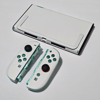 Nintendo Switch 2 CUSTOM -White with Clear Green Buttons & Accents, New in Box