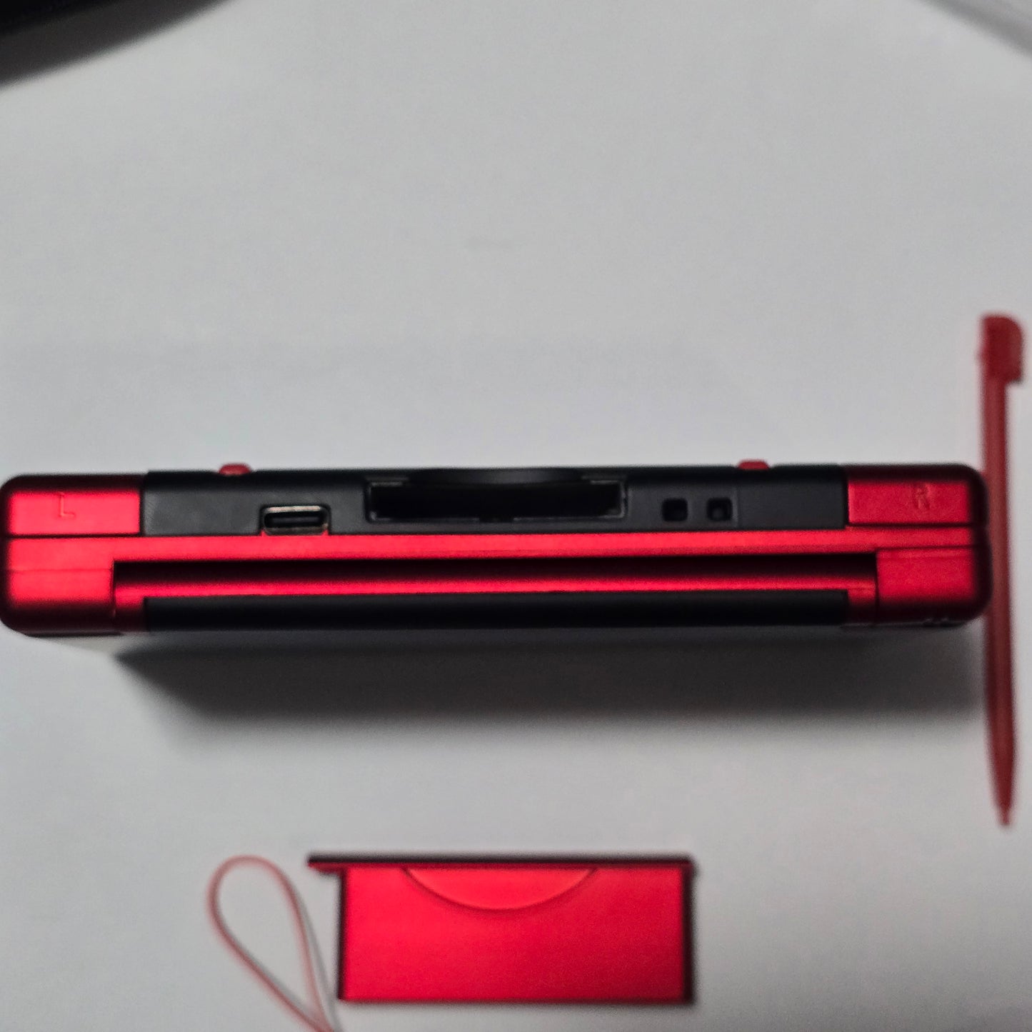 Nintendo DS Lite IPS SCREENS CUSTOM - Black/Shiny Red w/ Mods & Bundle (2)