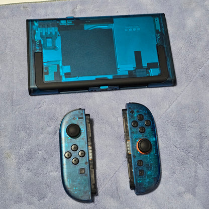 Nintendo Switch 2 CUSTOM - Clear Blue with Clear Black Buttons & Accents, NEW IN BOX