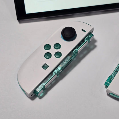 Nintendo Switch 2 CUSTOM -White with Clear Green Buttons & Accents, New in Box