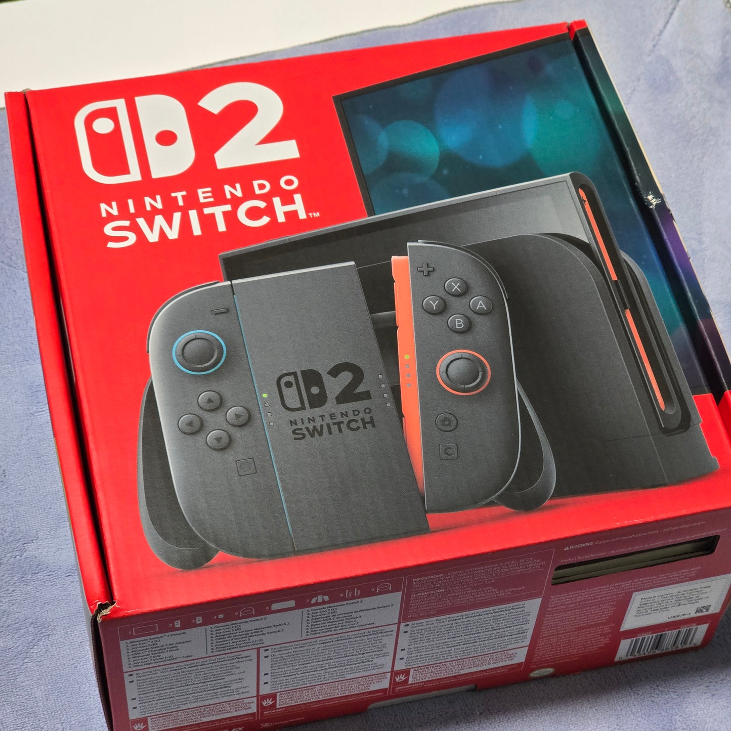 Nintendo Switch 2 CUSTOM - Clear Blue with Clear Black Buttons & Accents, NEW IN BOX