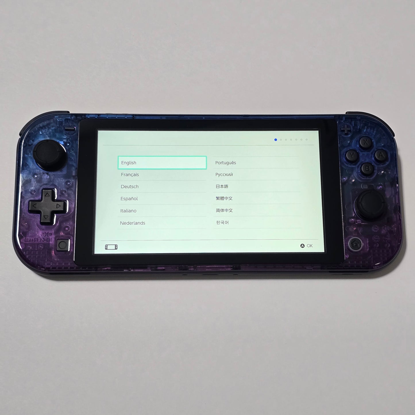 Nintendo Switch Lite CUSTOM - Black/ Blue & Purple Gradient