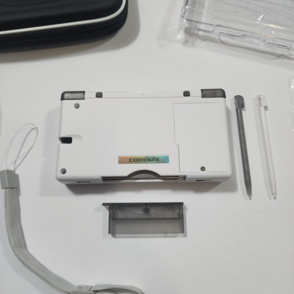 Nintendo DS Lite CUSTOM - White/Transparent Black w/ Modded LED, Bundle!