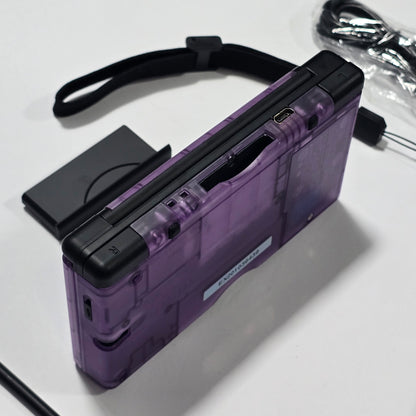 Nintendo DS Lite CUSTOM - Transparent Purple/Black w/ Modded LED, Bundle