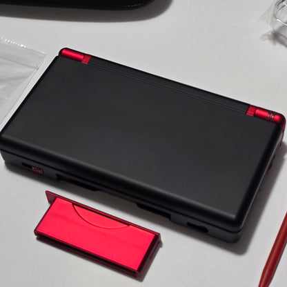 Nintendo DS Lite IPS SCREENS CUSTOM - Black/Shiny Red w/ Mods & Bundle