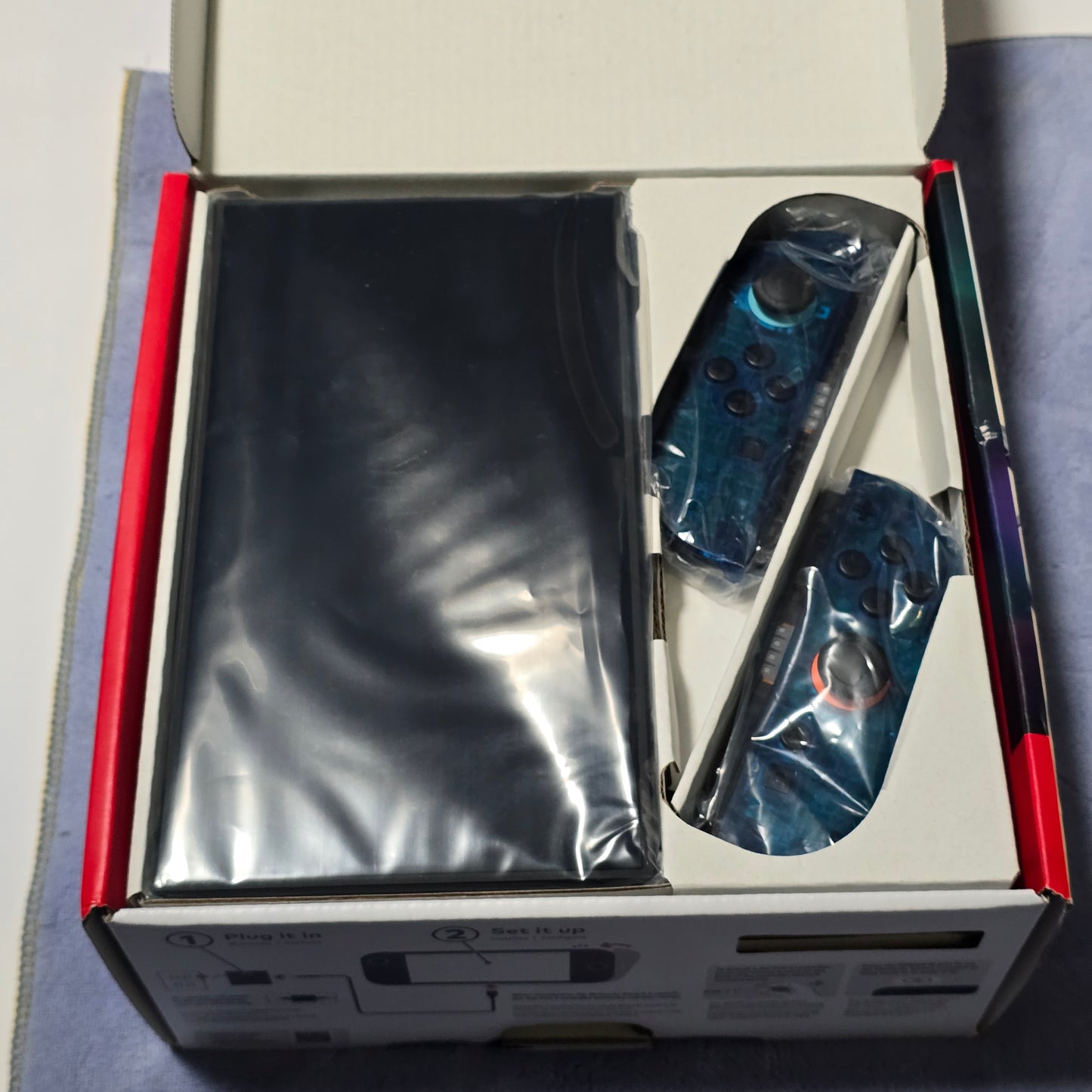 Nintendo Switch 2 CUSTOM - Clear Blue with Clear Black Buttons & Accents, NEW IN BOX