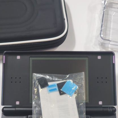 Nintendo DS Lite CUSTOM - Blue Purple Gradient/Black w/ Modded LEDs, Bundle!