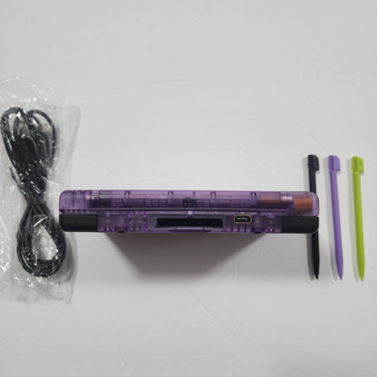 Nintendo DS Lite CUSTOM - Clear Purple/Black ExtremeRate & OEM Nintendo Parts w/ Blue LED!